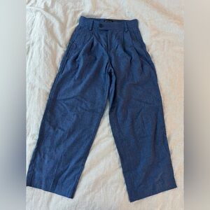 Banana Republic Navy Blue Linen Trousers